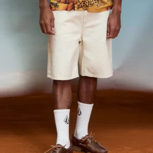 Pantalón VOLCOM para hombre corto denim billow blanco