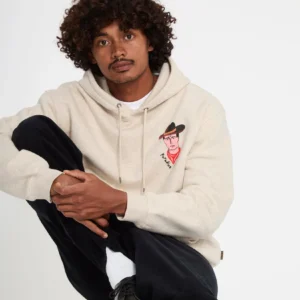 Sudadera VOLCOM con capucha estampada Mickey Mason Dust Heather beige