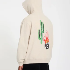 Sudadera VOLCOM con capucha estampada Mickey Mason Dust Heather beige