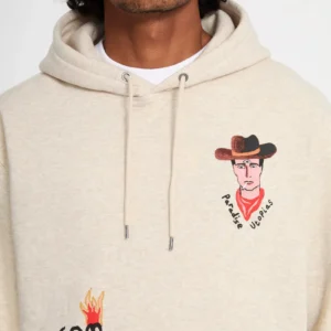 Sudadera VOLCOM con capucha estampada Mickey Mason Dust Heather beige