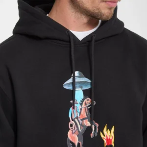Sudadera VOLCOM con capucha estampada Mickey Mason negra