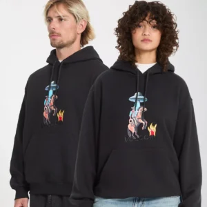 Sudadera VOLCOM con capucha estampada Mickey Mason negra