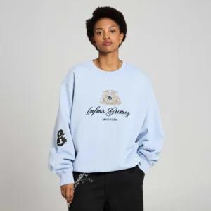 Sudadera grimey sin capucha Chief Watcher Light Blue