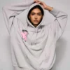 Sudadera GRIMEY con capucha concreat we are above gris estampada