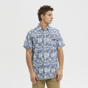 Camisa HYDROPONIC manga corta KAYAK Blue White
