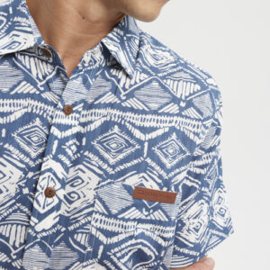 Camisa HYDROPONIC manga corta KAYAK Blue White