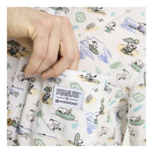 Camisa manga corta PEANUTS-SNOOPY BEACH White estampada