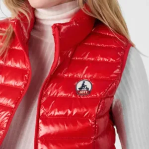 Chaleco de plumón Jott Mujer SEDA rojo brillante