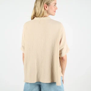 Top WEMOTO de muselina para mujer Polly beige natural
