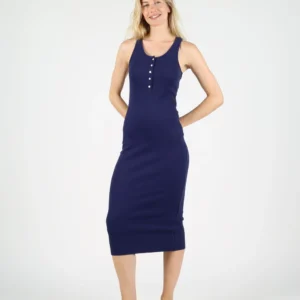 Vestido WEMOTO de punto acanalado de algodón Celia