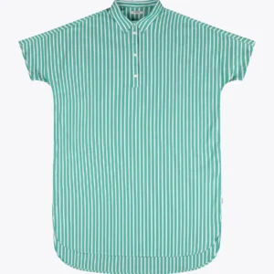Vestido WEMOTO camisero dorine de rayas verde