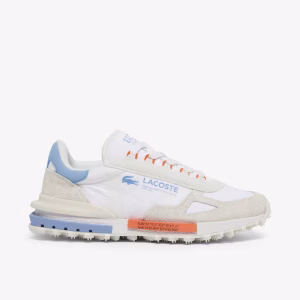 Zapatillas LACOSTE deportivas estilosas elite active blanco azul y naranja