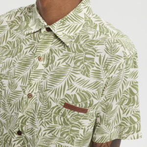 Camisa HYDROPONIC hombre fern estampada hojas verdes