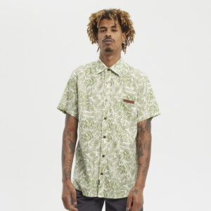 Camisa HYDROPONIC hombre fern estampada hojas verdes