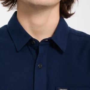 Camisa VOLCOM Franela Lisa Caden Solid Azul Marino