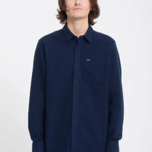 Camisa VOLCOM Franela Lisa Caden Solid Azul Marino