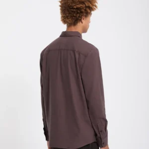 Camisa VOLCOM Franela Lisa Caden Solid berenjena