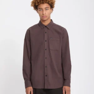 Camisa VOLCOM Franela Lisa Caden Solid berenjena