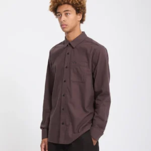 Camisa VOLCOM Franela Lisa Caden Solid berenjena