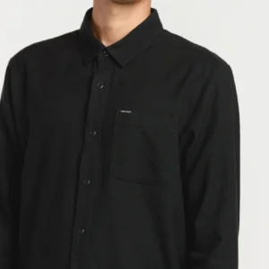 Camisa VOLCOM Franela Lisa Caden Solid negro