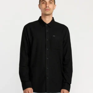 Camisa VOLCOM Franela Lisa Caden Solid negro