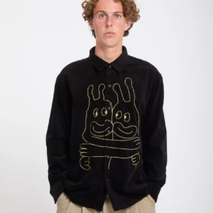 Camisa VOLCOM Manga Larga Ozzy Corduroy Pana Negra