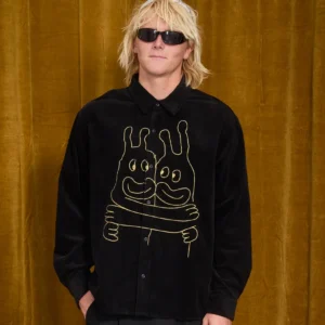 Camisa VOLCOM Manga Larga Ozzy Corduroy Pana Negra