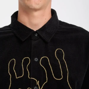 Camisa VOLCOM Manga Larga Ozzy Corduroy Pana Negra