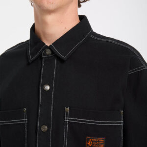 Camisa VOLCOM manga larga levelstone ls negra