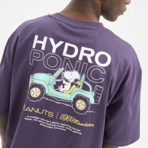 Camiseta HYDROPONIC manga corta peanuts roadster dark violeta