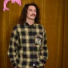 Camisa VOLCOM de cuadros fa ozzy plaid mustard negro y amarillo