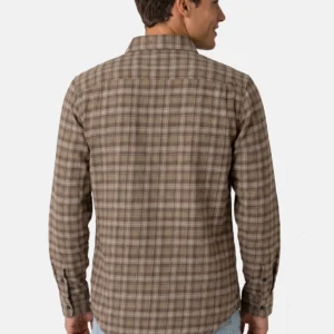 Camisa VOLCOM Hombre De Franela Caden Plaid Ls Cuadros Marrón Claro