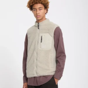 Chaleco VOLCOM Borreguillo Hombre Muzzer Fuzzar Beige