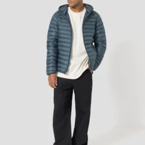 Chaqueta JOTT Con Capucha Hombre De Plumas NICO 13j Algae Blue Azul