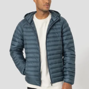 Chaqueta JOTT Con Capucha Hombre De Plumas NICO 13j Algae Blue Azul