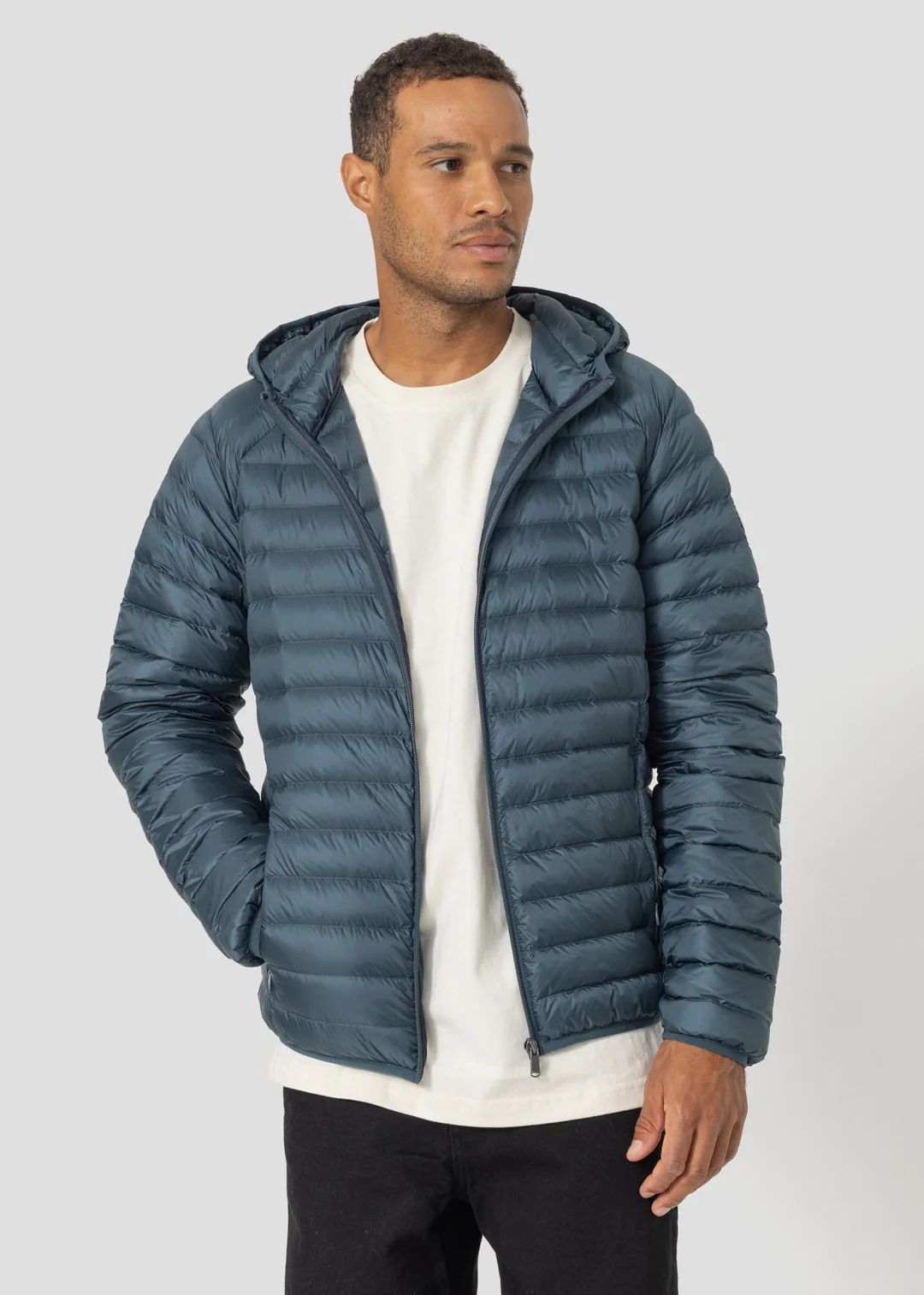 Chaqueta JOTT Con Capucha Hombre De Plumas NICO 13j Algae Blue Azul