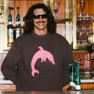 Jersey VOLCOM Cuello Redondo Fa Ozzy Dolphin Marróm Rosa
