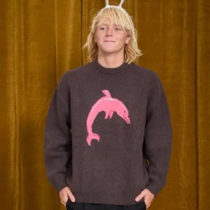 Jersey VOLCOM Cuello Redondo Fa Ozzy Dolphin Marróm Rosa
