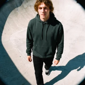 Sudadera VOLCOM Con Capucha Single Stone Lisa Verde Oscuro