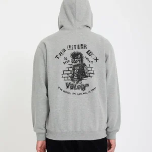 Sudadera Volcom Con Capucha Y Cremallera Catastrophy Gris Oscuro
