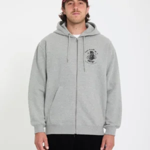 Sudadera Volcom Con Capucha Y Cremallera Catastrophy Gris Oscuro